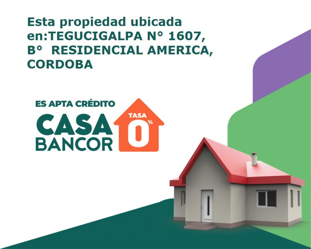 CENTRO AMERICA! inmejorable propiedad 3 dormitorios 2 banos Apto credito Bancor!